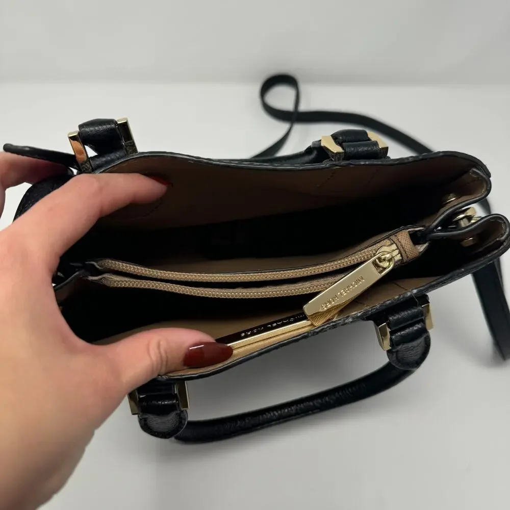 Michael Kors Black Leather Crossbody Purse - Picture 7 of 12